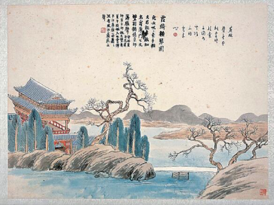 齊白石 《石門(mén)二十四景圖》（局部） 遼寧省博物館供圖
