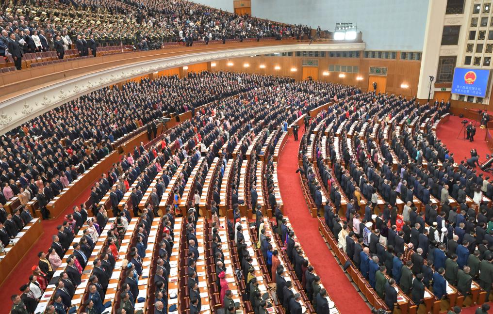 3月5日，第十四屆全國人民代表大會第二次會議在北京人民大會堂開幕。新華社記者 才揚 攝