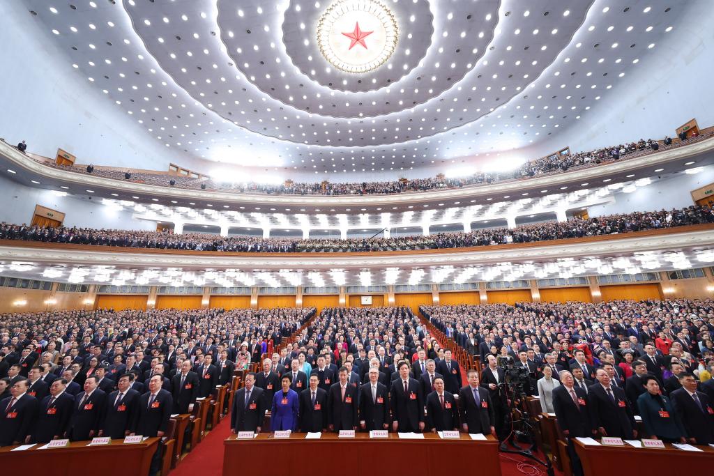 3月5日，第十四屆全國人民代表大會第二次會議在北京人民大會堂開幕。新華社記者 黃敬文 攝