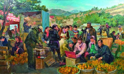 互聯網的春天——農村電商（油畫） 郭健濂、褚朱炯