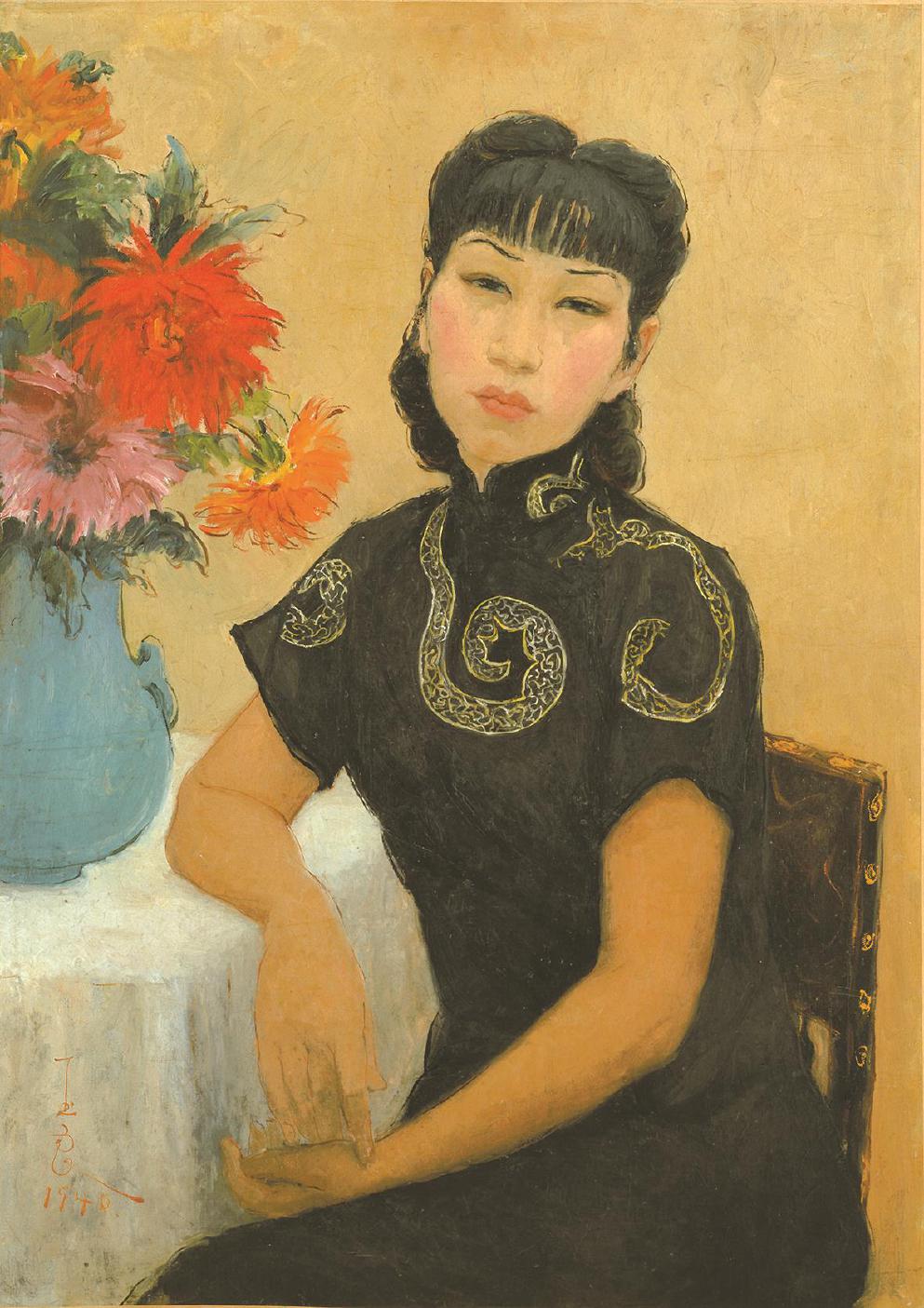 潘玉良《自畫像》，1939年，油畫