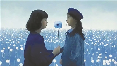 AI生成短片《致親愛的自己》劇照。  　　中國傳媒大學(xué)供圖
