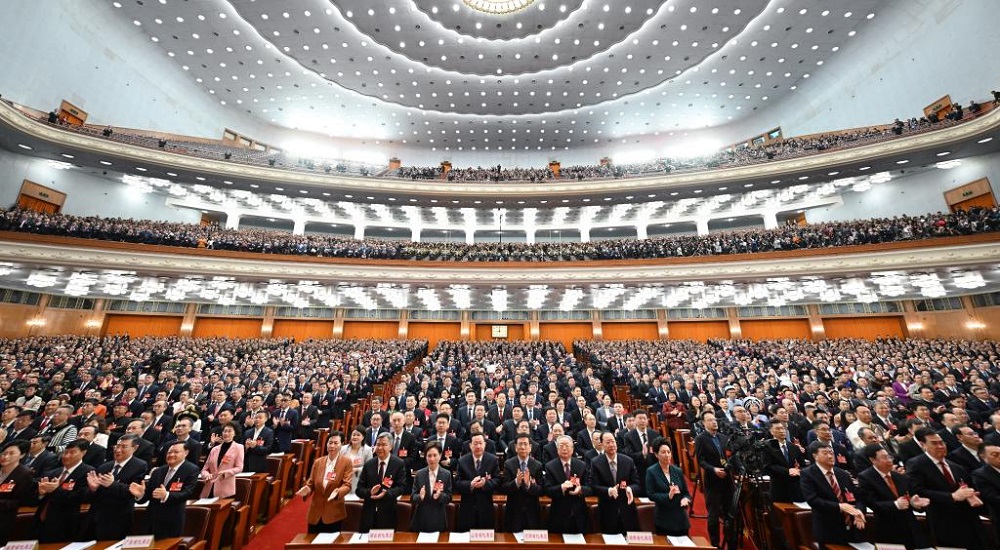 3月5日，十四屆全國(guó)人大三次會(huì)議開幕會(huì)在北京人民大會(huì)堂舉行