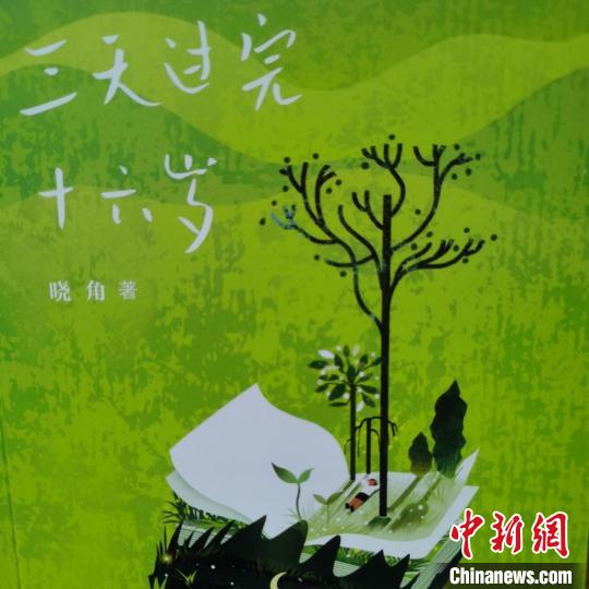 圖為曉角詩集《三天過完十六歲》。 中新網(wǎng)記者 李愛平 攝