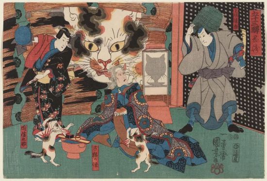 歌川國芳「五十三次 岡崎」等，1847 ACCESSION NUMBER:49.1248