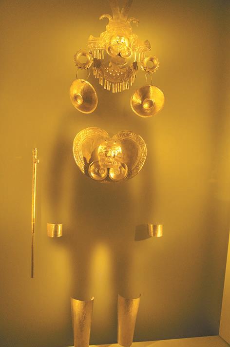 上圖：黃金博物館的展品。均 范慕尤 攝